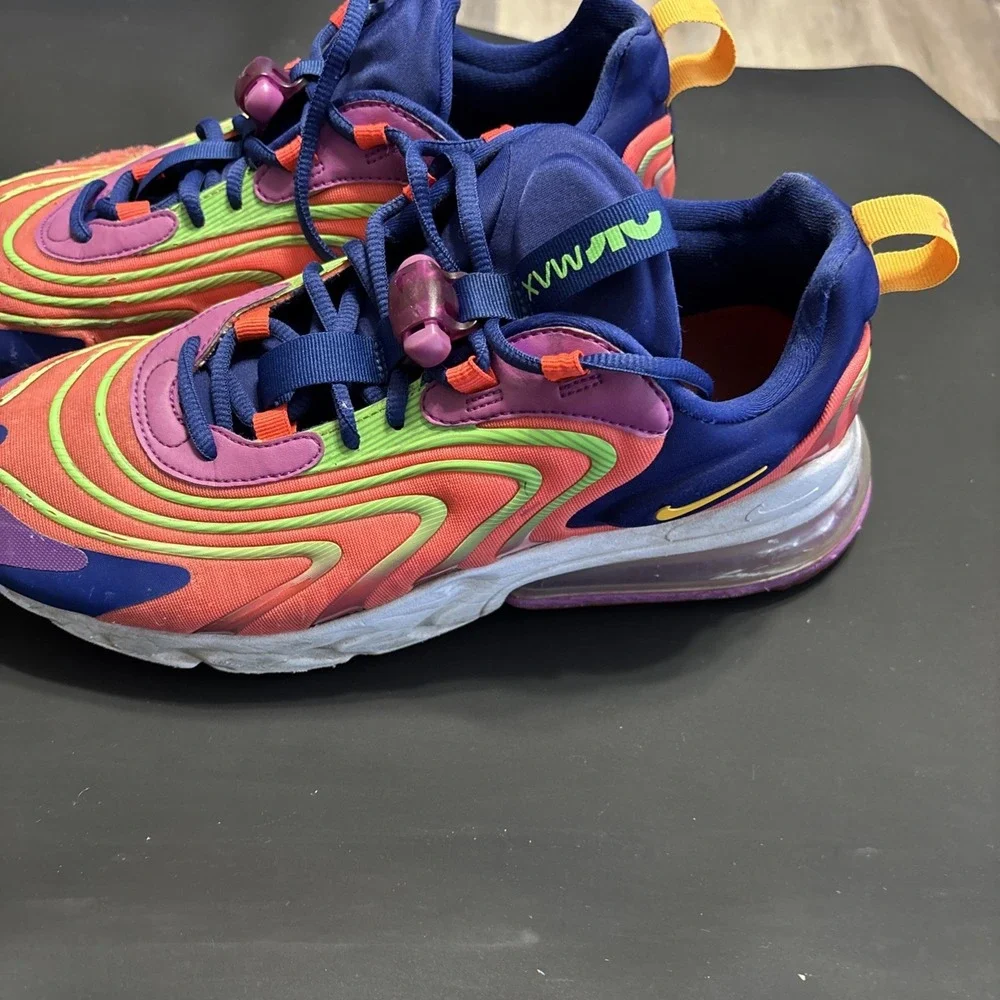 Nike Air Max 270 React ENG CD0113-600 Men's Size 10 Shoes Raspberry Ripple